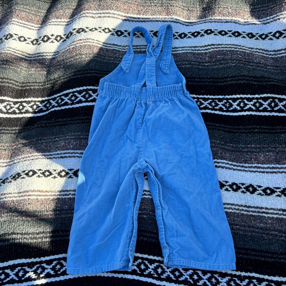 VTG TODDLE TIME BLUE CORDUROY BASEBALL PATCH OVERALLS BOYS SIZE 12 MONTHS - Picture 2 of 5